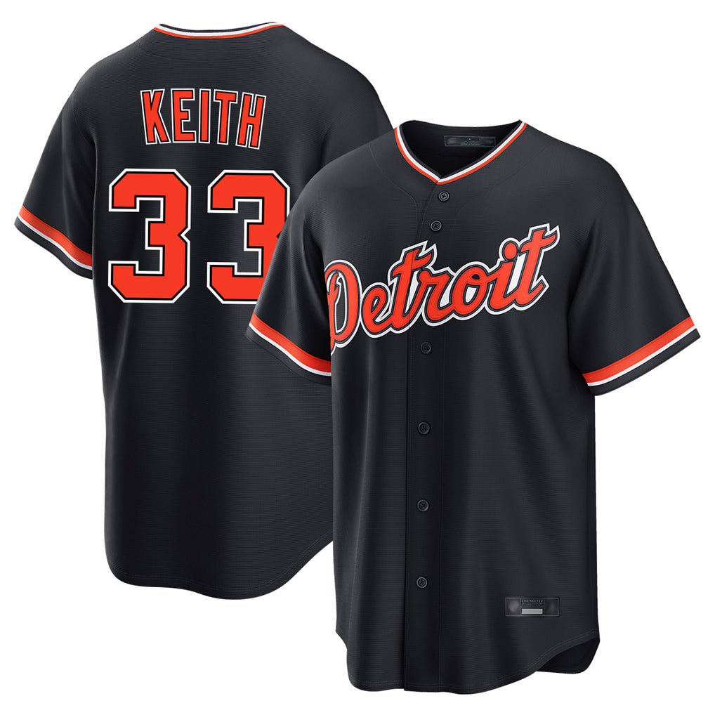 D.Tigers #33 Colt Keith Player Navy Home Game Hdoa Stitched Jerseys