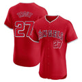 LA.Angels #27 Mike Trout Player Red Home Limited Elite Hdoa Stitched Jerseys