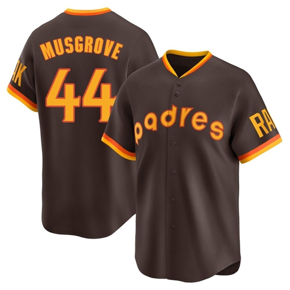 S.Diego Padres #44 Joe Musgrove Player Brown Home Cooperstown Collection Replica Game Hdoa Stitched Jerseys