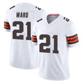 C.Browns #21 Denzel Ward Player White Vapor F.U.S.E. Limited Home Game Hdoa Stitched Jerseys