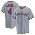 NY.Mets #4 Francisco Alvarez Player Gray Road Home Game Hdoa Stitched Jerseys