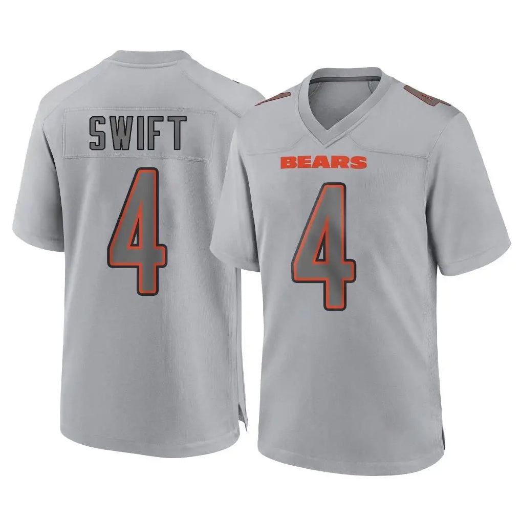 C.Bears #4 D'Andre Swift Player Gray Atmosphere Fashion Game Hdoa Stitched Jerseys