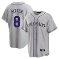C.Rockies #8 Ryan Ritter Player Gray Game Home Hdoa Stitched Jerseys
