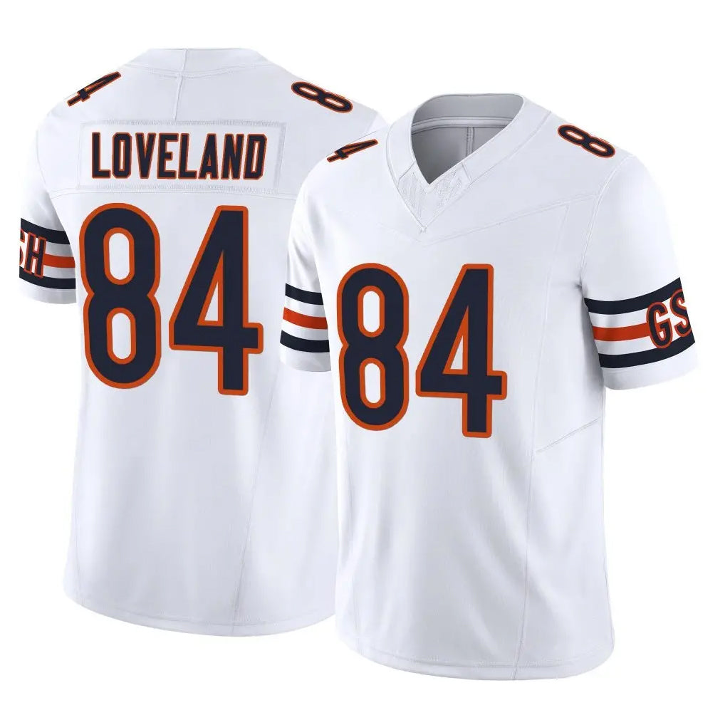 C.Bears #84 Colston Loveland Player White Vapor F.U.S.E. Limited Home Game Hdoa Stitched Jerseys