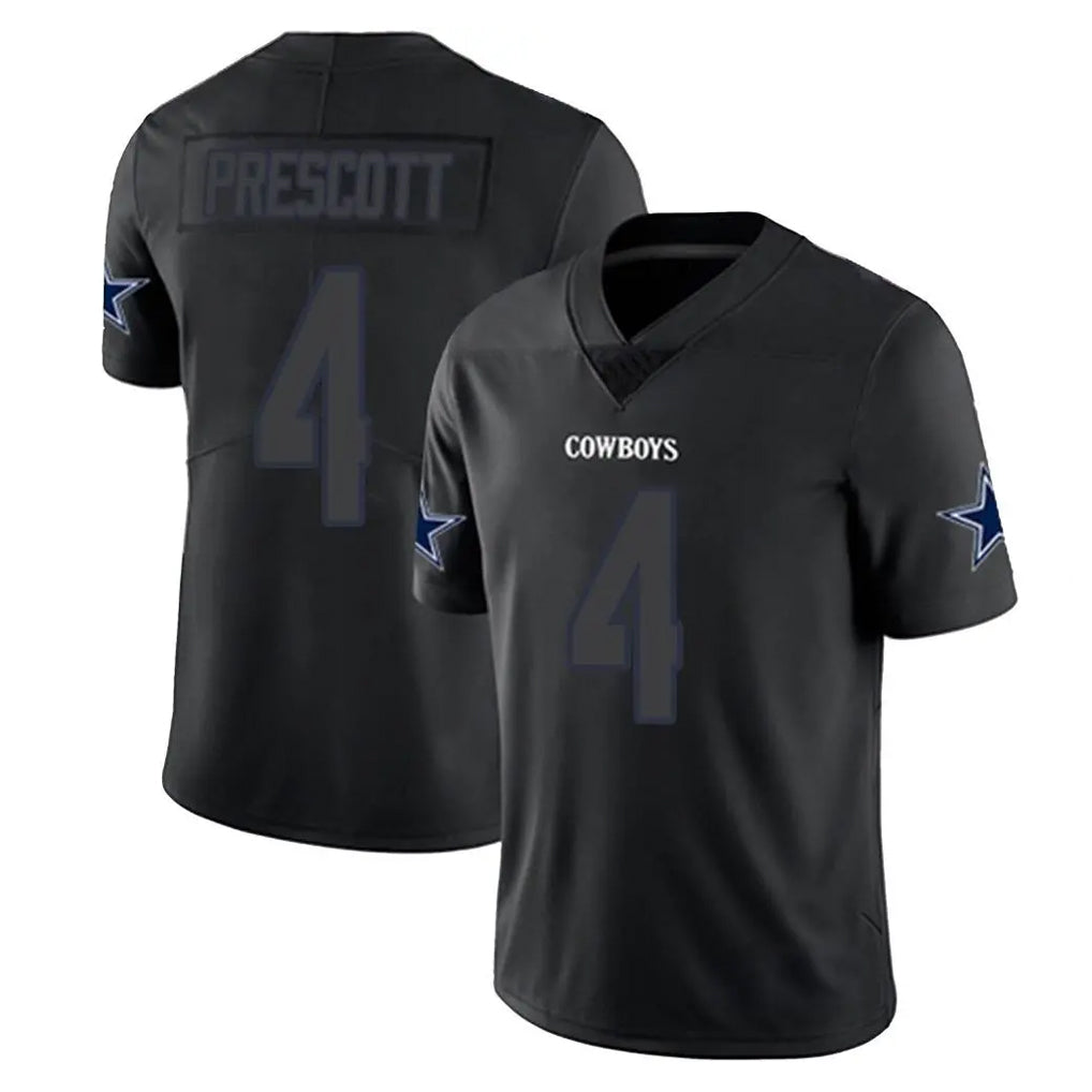 D.Cowboys #4 Dak Prescott Player Black Impact Limited Home Game Hdoa Stitched Jerseys
