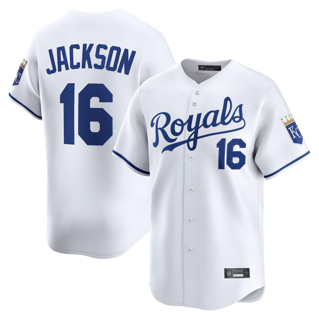 KC.Royals #16 Bo Jackson Player White Alt Limited Home Hdoa Stitched Jerseys