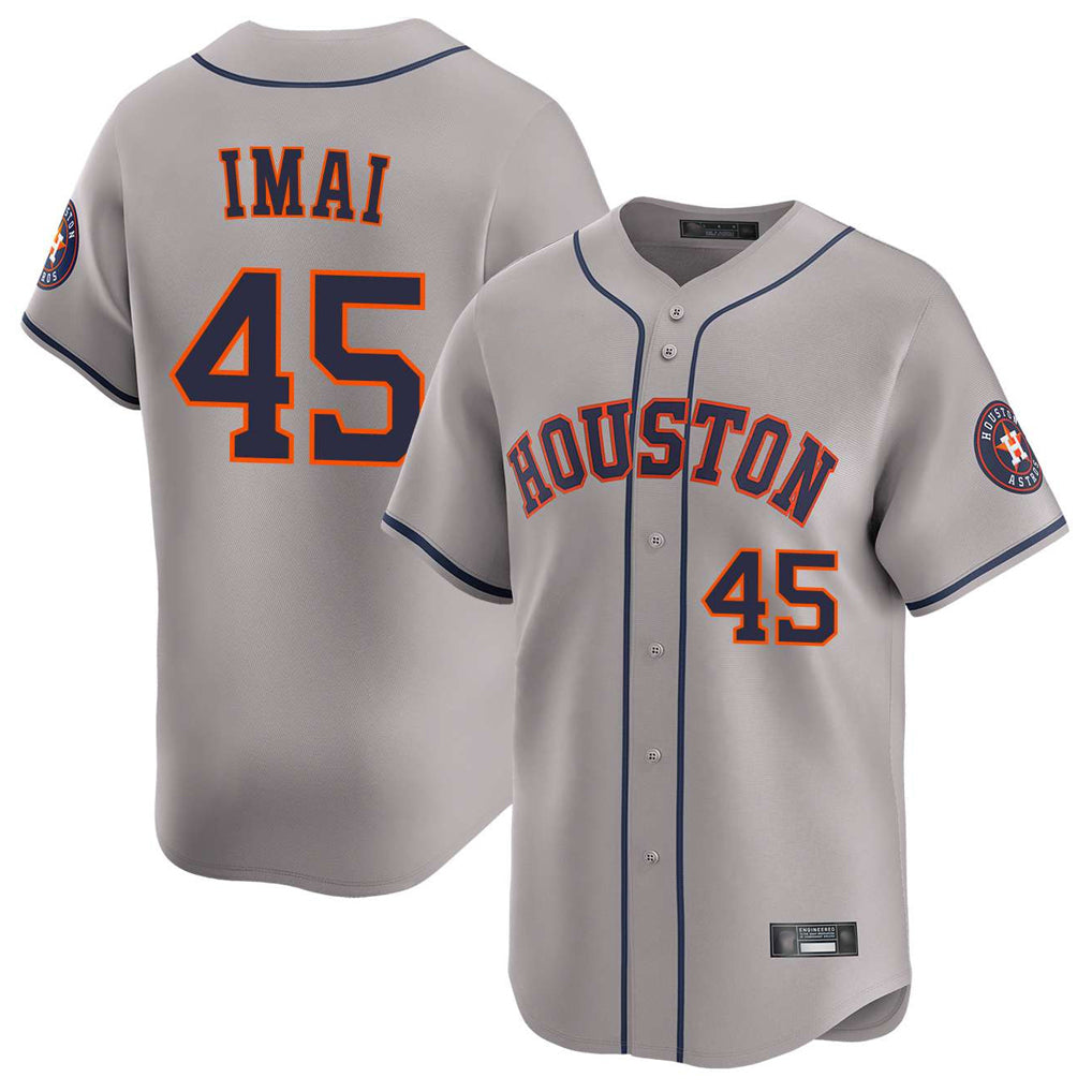 H.Astros #45 Tatsuya Imai Player Gray Home Limited Hdoa Stitched Jerseys