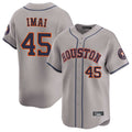 H.Astros #45 Tatsuya Imai Player Gray Home Limited Hdoa Stitched Jerseys