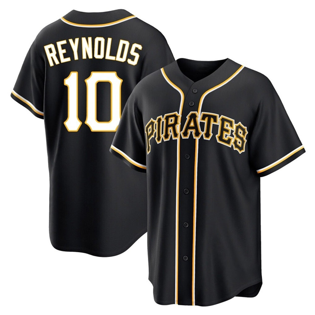 P.Pirates #10 Bryan Reynolds Player Black Fashion Out Home Game Hdoa Stitched Jerseys