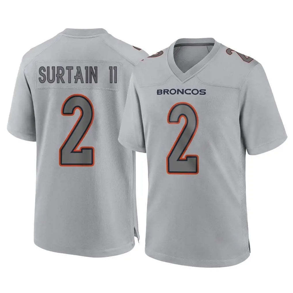 D.Broncos #2 Pat Surtain II Player Gray Atmosphere Fashion Limited Game Hdoa Stitched Jerseys