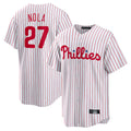 P.Phillies #27 Aaron Nola Player White Home Game Hdoa Stitched Jerseys