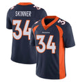 D.Broncos #34 JL Skinner Player Navy Vapor Untouchable Limited Game Hdoa Stitched Jerseys