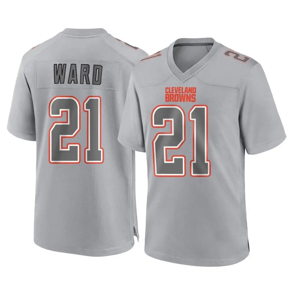 C.Browns #21 Denzel Ward Player Gray Atmosphere Fashion Game Hdoa Stitched Jerseys