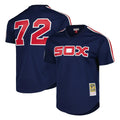 C.White Sox #72 Carlton Fisk Player Navy Mitchell & Ness Cooperstown Collection Mesh Game Hdoa Stitched Jerseys