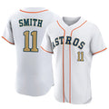 H.Astros #11 Cam Smith Player Gold Collection Limited Elite Home Hdoa Stitched Jerseys
