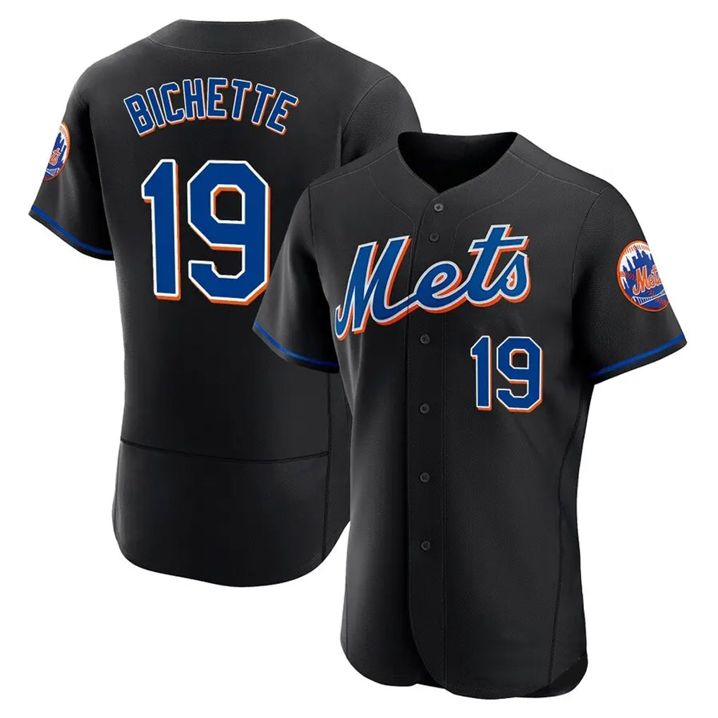 NY.Mets #19 Bo Bichette Player Black Replica Home Limited Elite Hdoa Stitched Jerseys