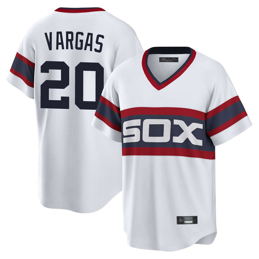C.White Sox #20 Miguel Vargas Player White T-shirt Home Game Hdoa Stitched Jerseys