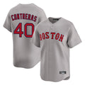 B.Red Sox #40 Willson Contreras Player Gray Road Limited Home Game Hdoa Stitched Jerseys