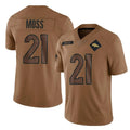 D.Broncos #21 Riley Moss Player Brown Salute To Service Limited Hdoa Stitched Jerseys