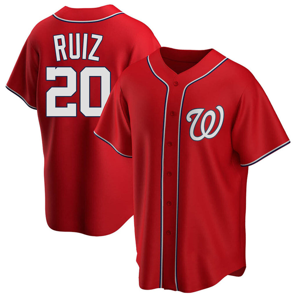W.Nationals #20 Keibert Ruiz Player Red Home Alternate Replica Hdoa Stitched Jerseys