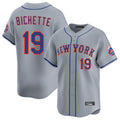 NY.Mets #19 Bo Bichette Player Gray Road Limited Home Hdoa Stitched Jerseys