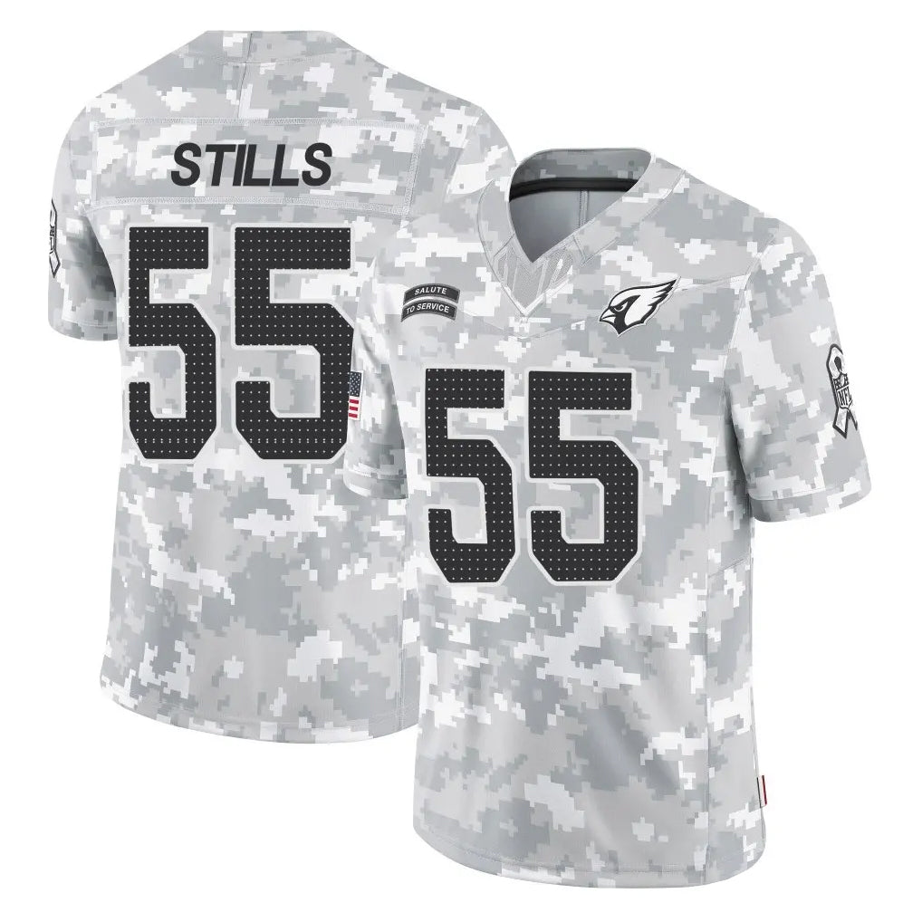 A.Cardinals #55 Dante Stills Player Camo Salute to Service Limited Home Hdoa Stitched Jerseys