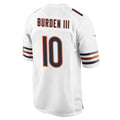 C.Bears #10 Luther Burden III Player White Home Game Hdoa Stitched Jerseys
