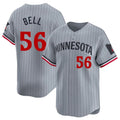 M.Twins #56 Josh Bell Player Gray Home Limited Hdoa Stitched Jerseys