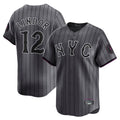 NY.Mets #12 Francisco Lindor Player Gray City Connect Limited Hdoa Stitched Jerseys
