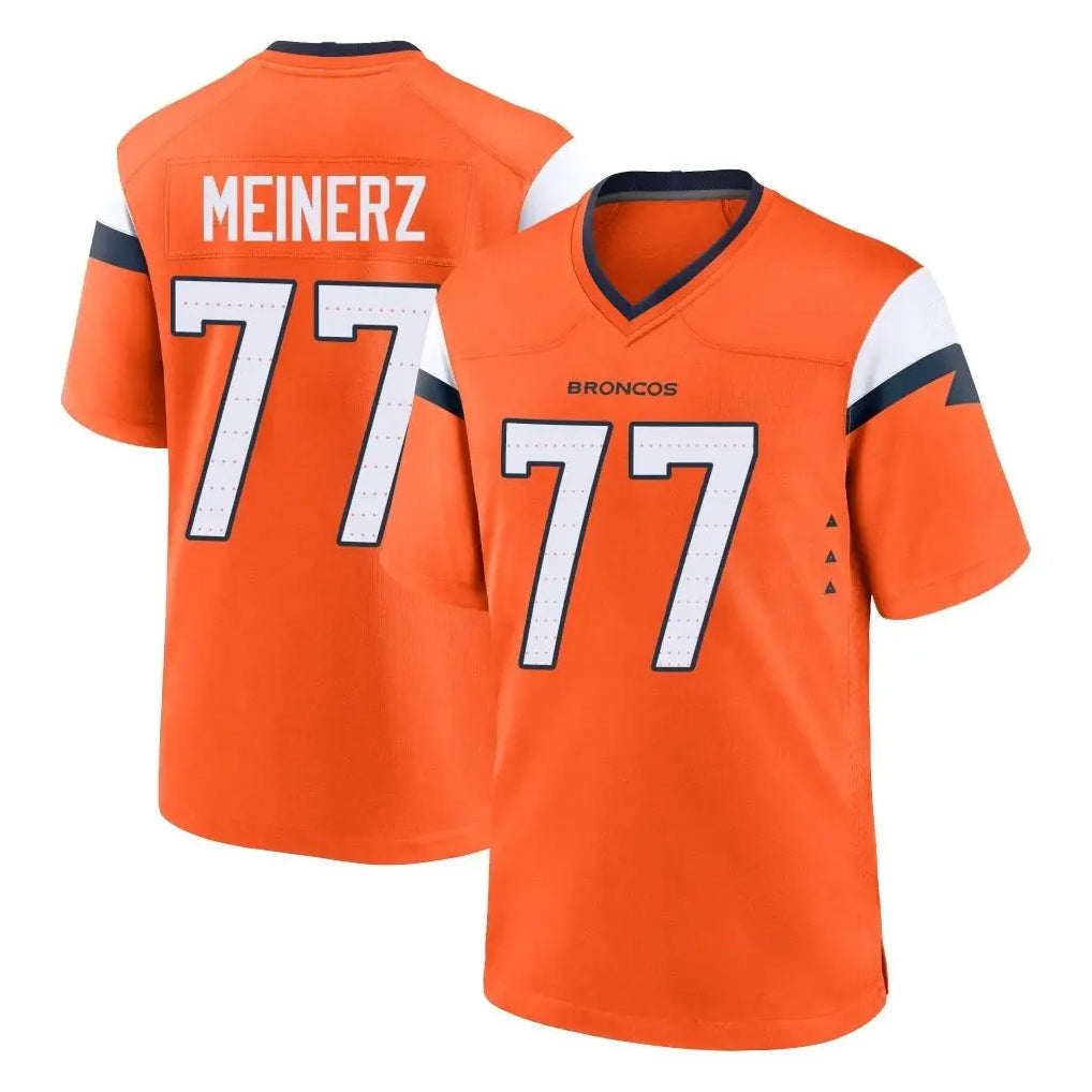 D.Broncos #77 Quinn Meinerz Player Orange Home Game Hdoa Stitched Jerseys
