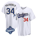 LA.Dodgers #34 Fernando Valenzuela Player Gold White World Series Meet 2026 Collection Stadium Limited Hdoa Stitched Jerseys