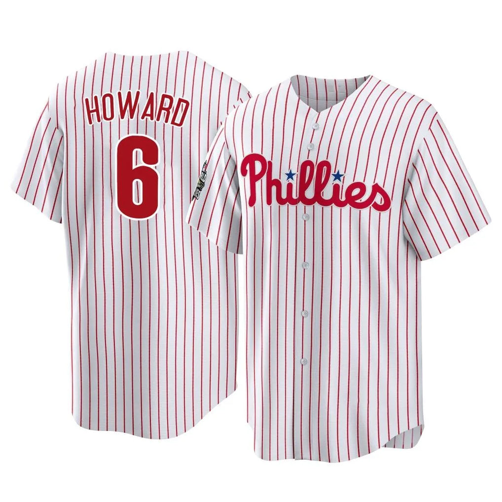 P.Phillies #6 Ryan Howard Player White Home Game Hdoa Stitched Jerseys