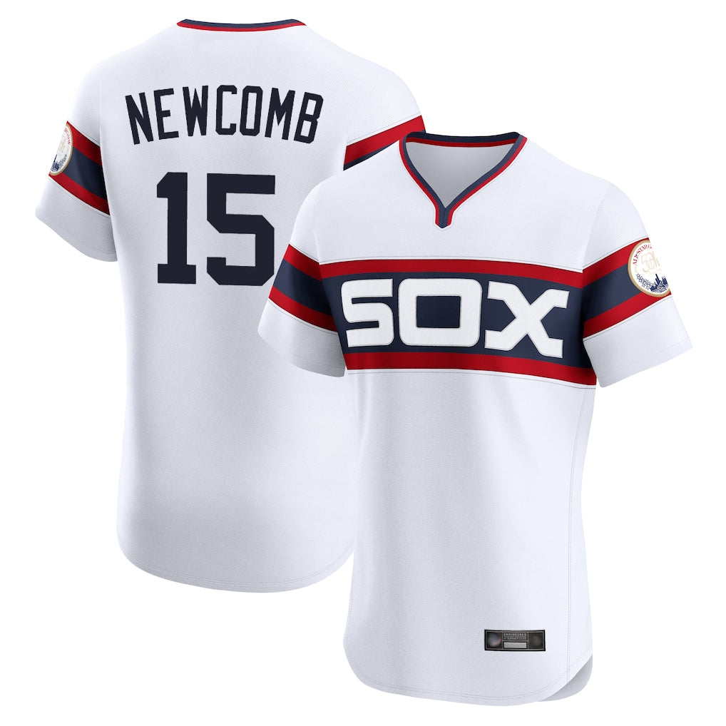 C.White Sox #15 Sean Newcomb Player White T-shirt Limited Elite Home Hdoa Stitched Jerseys