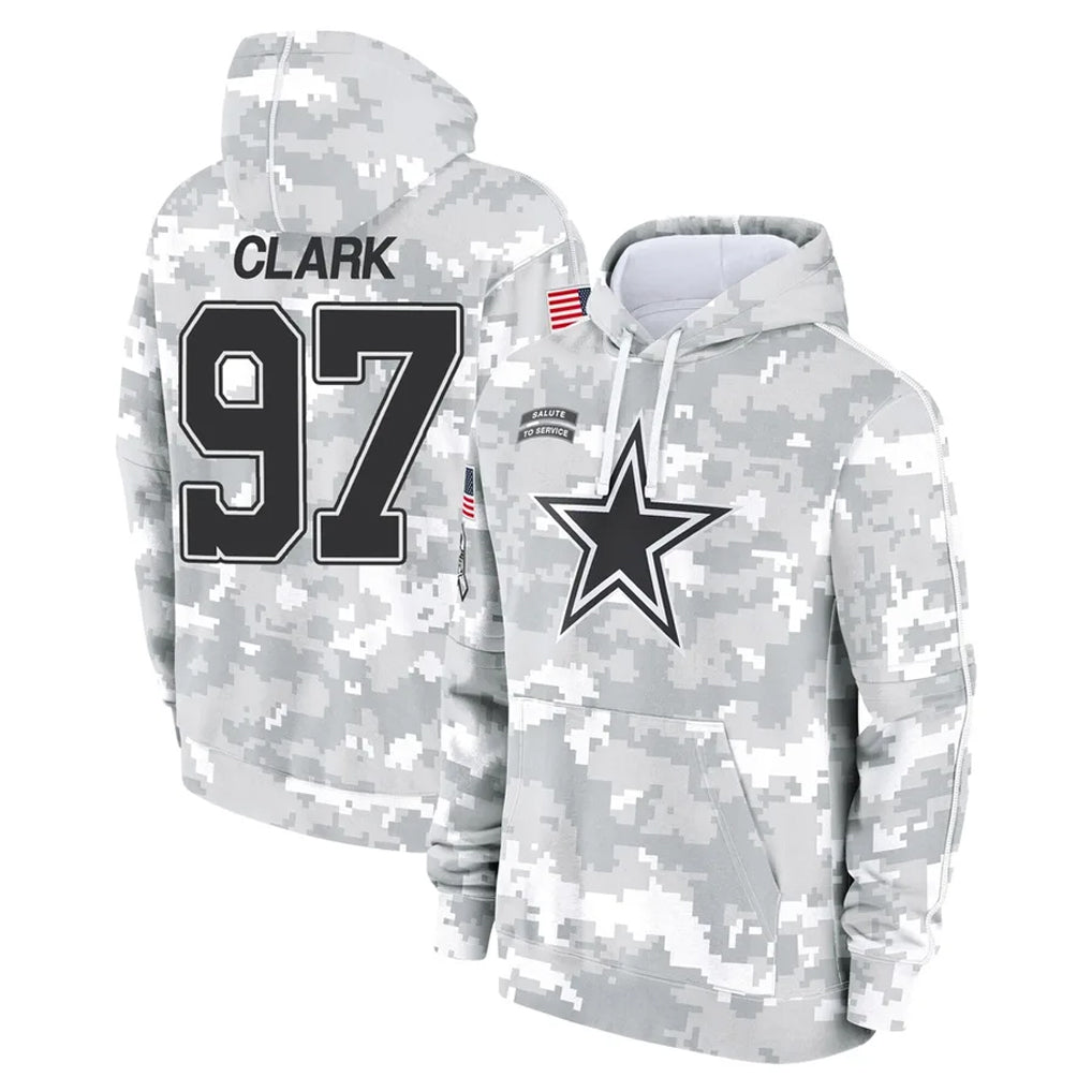 D.Cowboys #97 Kenny Clark Player Arctic Camo Salute to Service Hoodies Limited Game Hdoa Stitched Jerseys