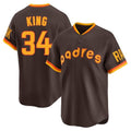 S.Diego Padres #34 Michael King Player Brown Home Cooperstown Collection Replica Game Hdoa Stitched Jerseys