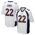 D.Broncos #22 Brandon Jones Player White Game Hdoa Stitched Jerseys