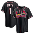St. Louis Cardinals #1 Ozzie Smith Player Black Carbon Fashio Game Hdoa Stitched Jerseys