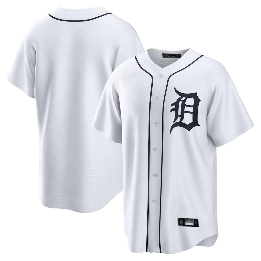 D.Tigers ## Tigers Blank Player White Home Game Hdoa Stitched Jerseys