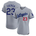 LA.Dodgers #23 Kyle Tucker Player Gray Limited Elite Home Hdoa Stitched Jerseys