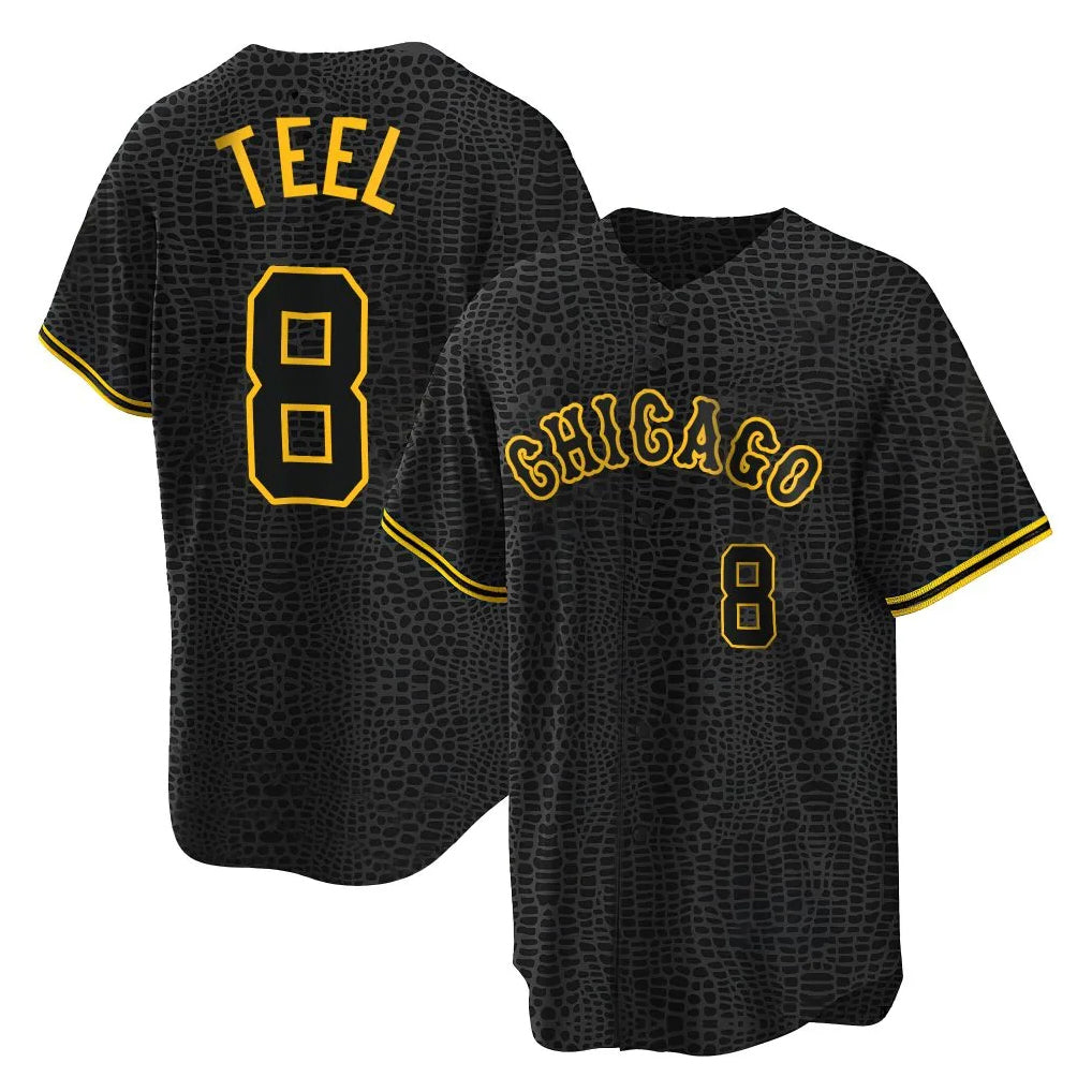 C.White Sox #8 Kyle Teel Player Black Snake Skin City Home Game Hdoa Stitched Jerseys