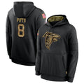 A.Falcons #8 Kyle Pitts Sr. Player Black Salute to Service Limited Black Hoodie Hdoa Stitched Jerseys