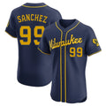 M.Brewers #99 Gary Sanchez Player Navy Home Limited Elite Hdoa Stitched Jerseys