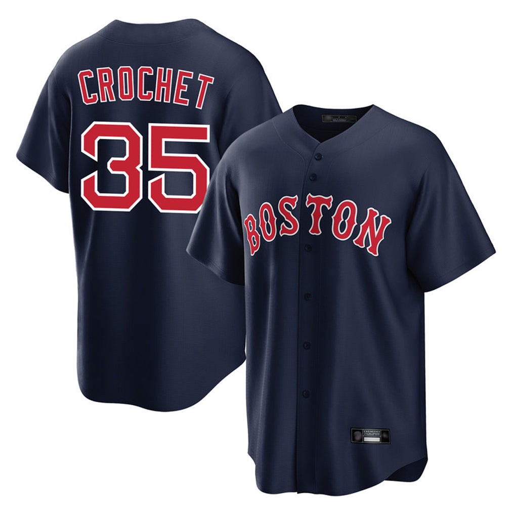 B.Red Sox #35 Garrett Crochet Player Navy Home Game Hdoa Stitched Jerseys