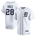 D.Tigers #28 Javier B¨¢ez Player White Home Limited Hdoa Stitched Jerseys