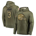 C.Browns #3 Jerry Jeudy Player Olive Salute to Service Pullover Hoodies Home Game Hdoa Stitched Jerseys