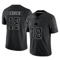 C.Panthers #18 Jalen Coker Player Black Limited Reflective Game Hdoa Stitched Jerseys
