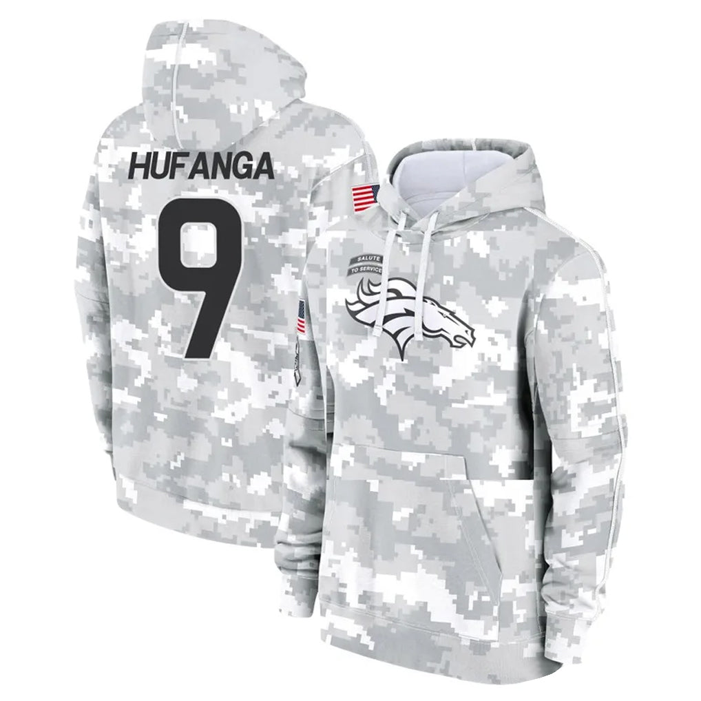 D.Broncos #9 Talanoa Hufanga Player Arctic Camo Salute to Service Hoodies Limited Game Hdoa Stitched Jerseys