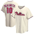 P.Phillies #10 J.T. Realmuto Player Cream Home Game Hdoa Stitched Jerseys
