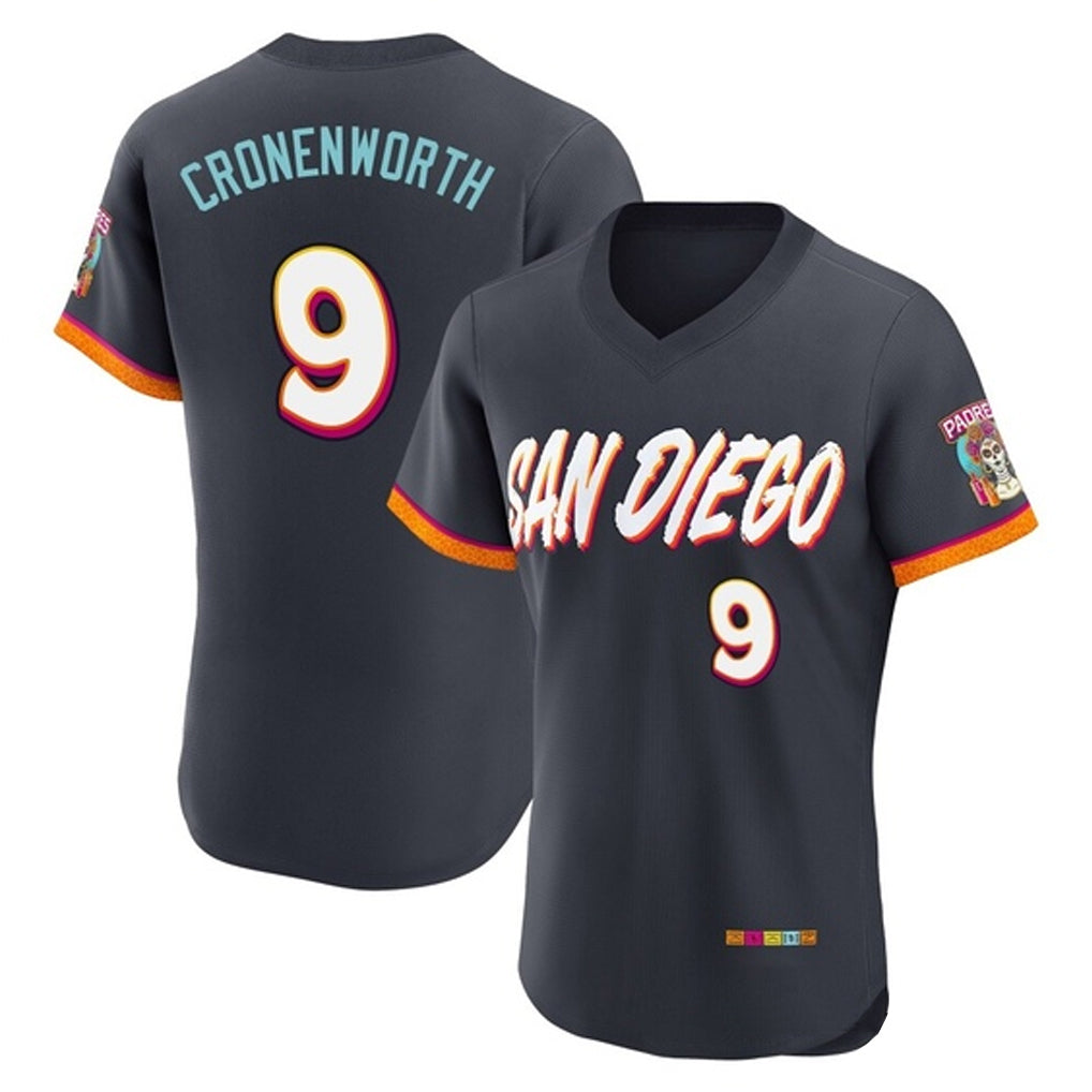S.Diego Padres #9 Jake Cronenworth Player Obsidian 2026 City Connect Home Limited Elite T-shirt Hdoa Stitched Jerseys
