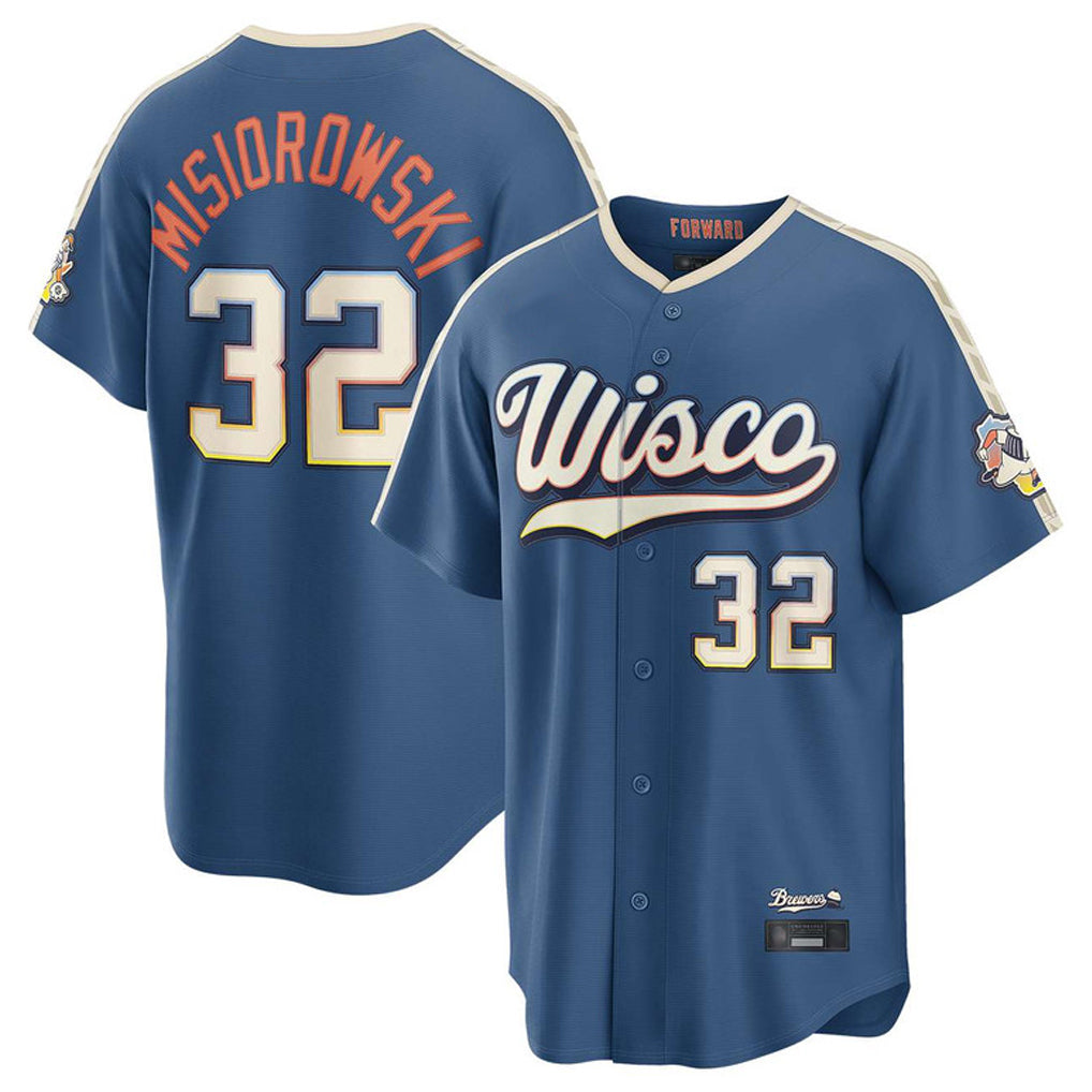 M.Brewers #32 Jacob Misiorowski Player Blue 2026 City Connect Home Game Hdoa Stitched Jerseys